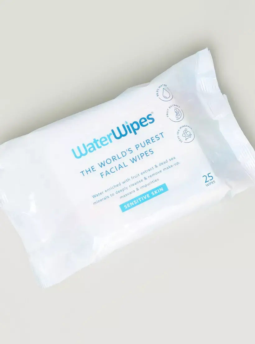 46582-Water Wipes Sensitive Facial 25Pcs