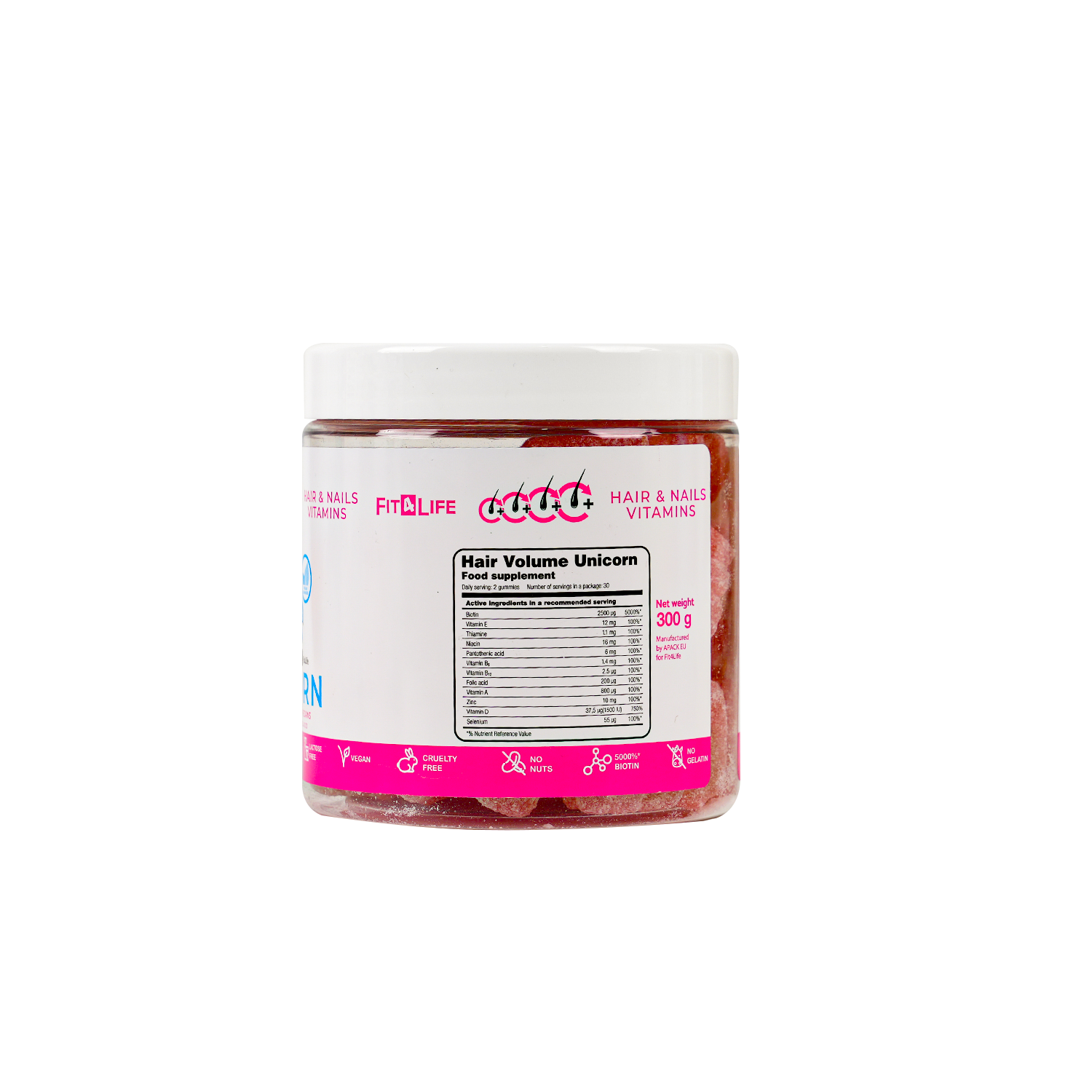 FIT 4 LIFE HAIR VOLUME UNICORN 300G 60GUMMIES