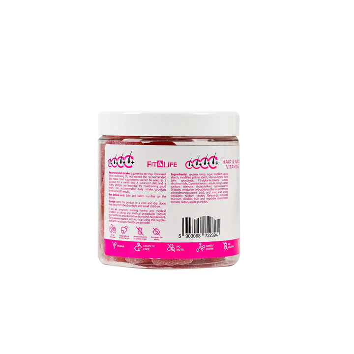 46583-Fit 4 Life Hair Volume Unicorn 300G 60Gummies +2