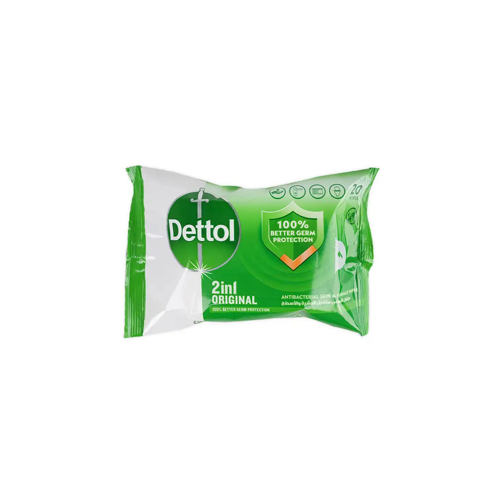 DETTOL ANTI-BACTERIAL SKIN WIPES 20 PCS (ORIGINAL