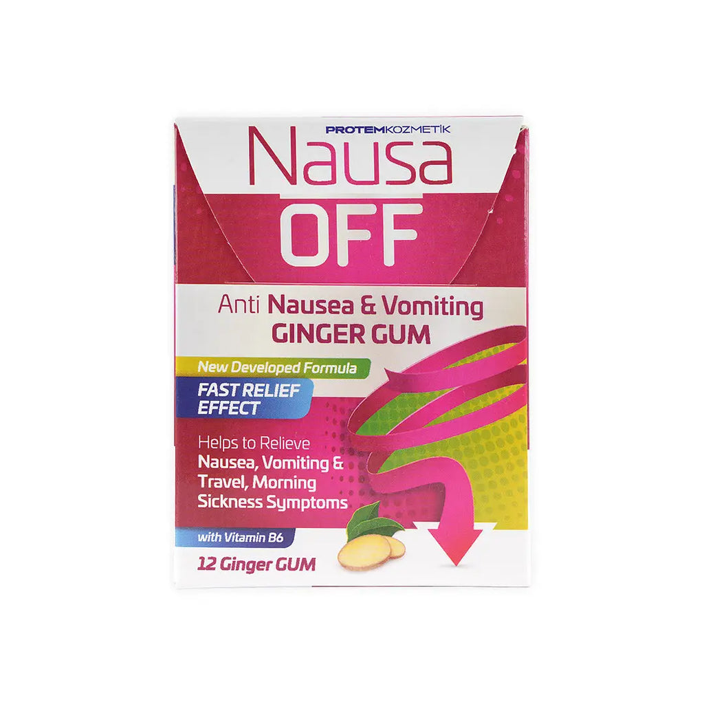 PROTEM KOZMETIK NAUSA OFF ANTI NAUSEA_VOMITING 12 GINGER GUM