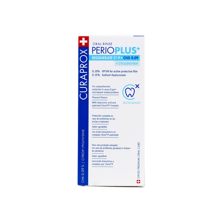 46628-Curaprox Perioplus Regenerate CHX 0.09 Mouthwash 200ml +3