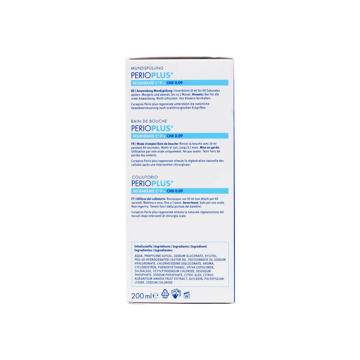 46628-Curaprox Perioplus Regenerate CHX 0.09 Mouthwash 200ml +2