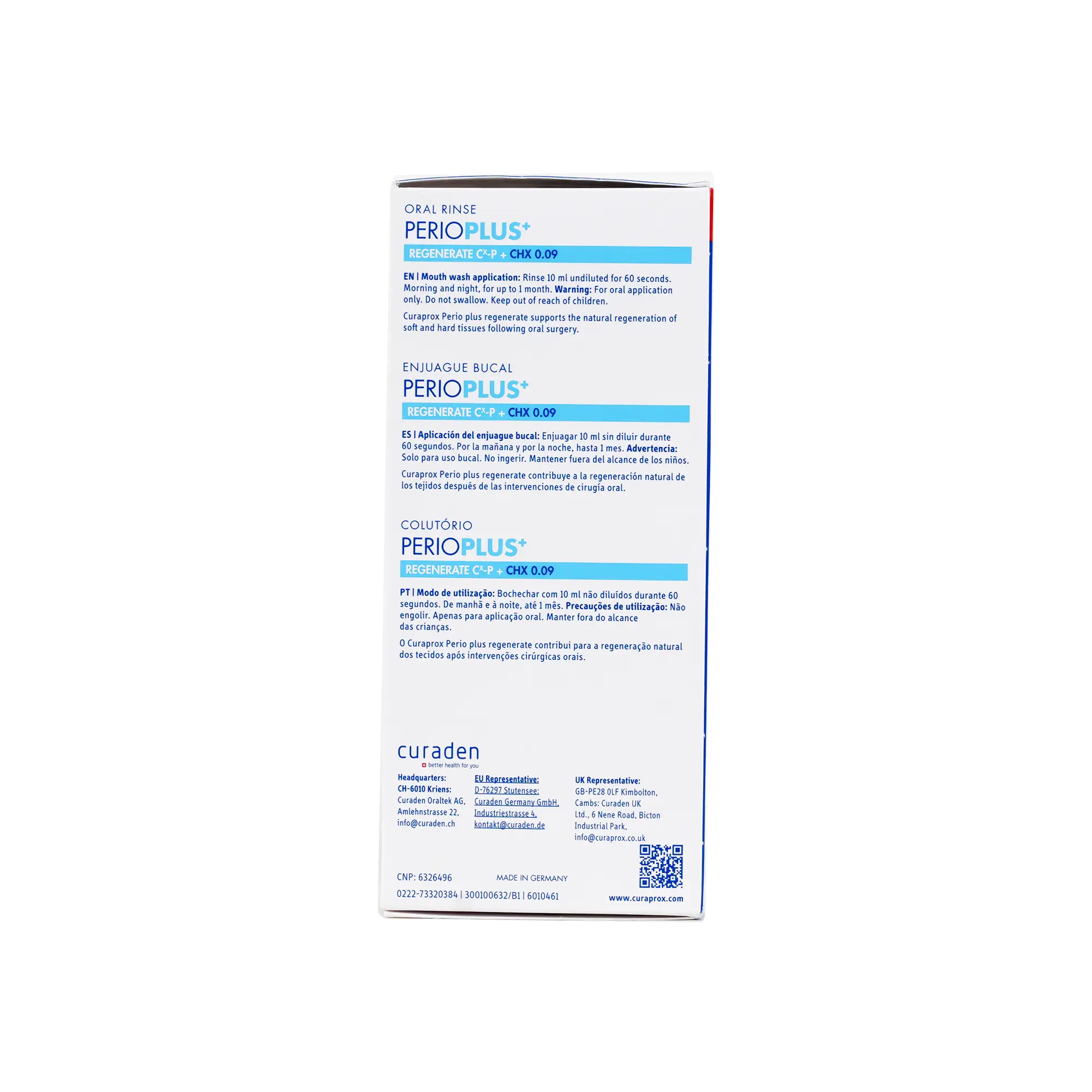 Curaprox Perioplus Regenerate CHX 0.09 Mouthwash 200ml