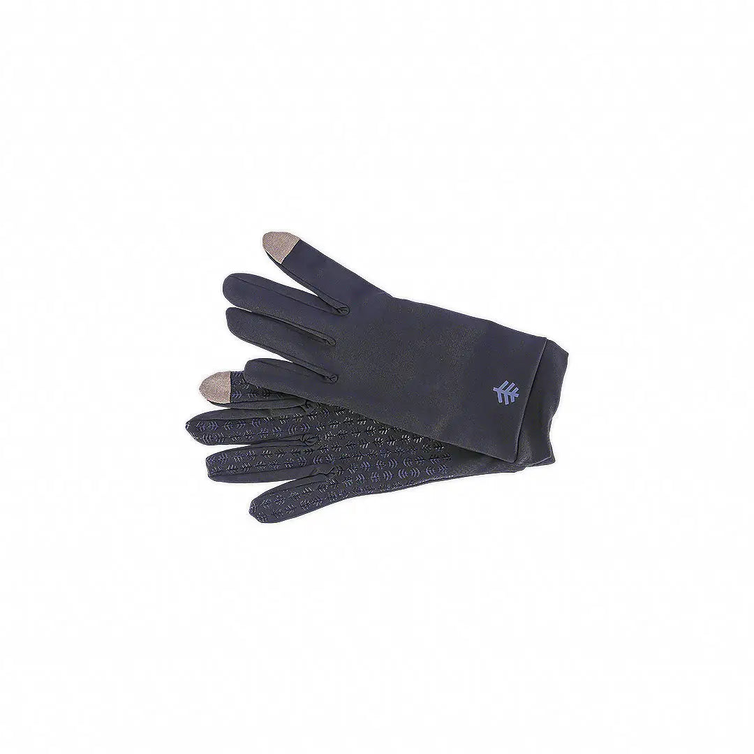 46640-Coolibar UPF50+ Sun Black Gloves-M +1