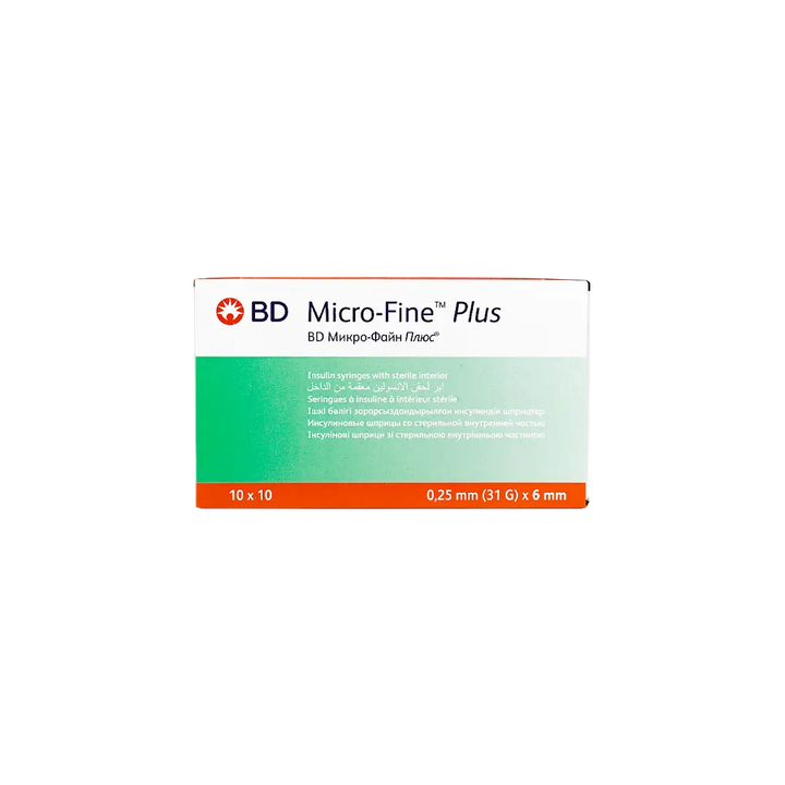 46656-BD Micro-Fine Syringe 0.5ml 6mmx31G 100pcs +1