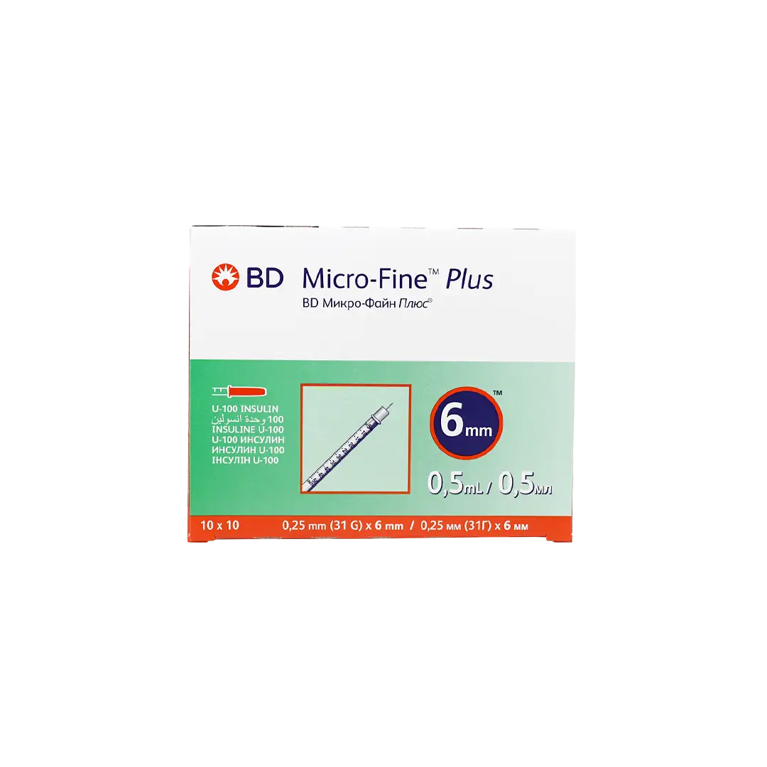 46656-BD Micro-Fine Syringe 0.5ml 6mmx31G 100pcs