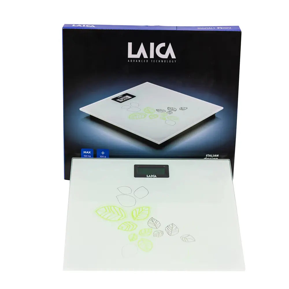 Laica Electronic Scale White With Leaves-PS1072
