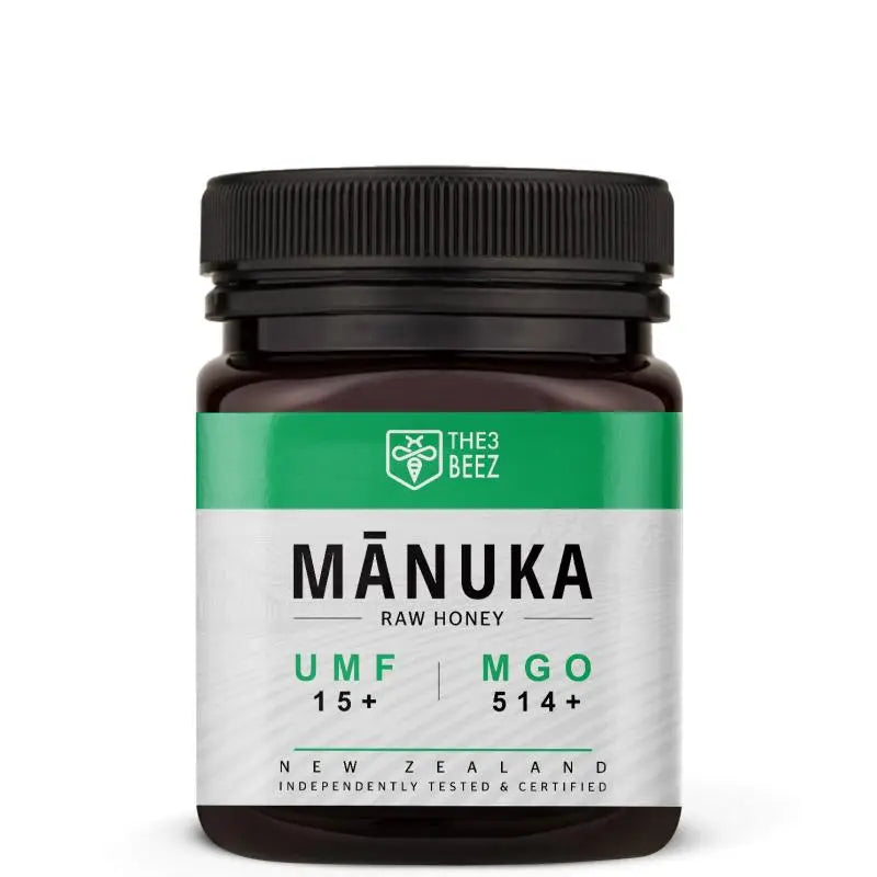 The 3 Beez Manuka Raw Honey (Umf 15 + ) Mgo 514 + 250Gm