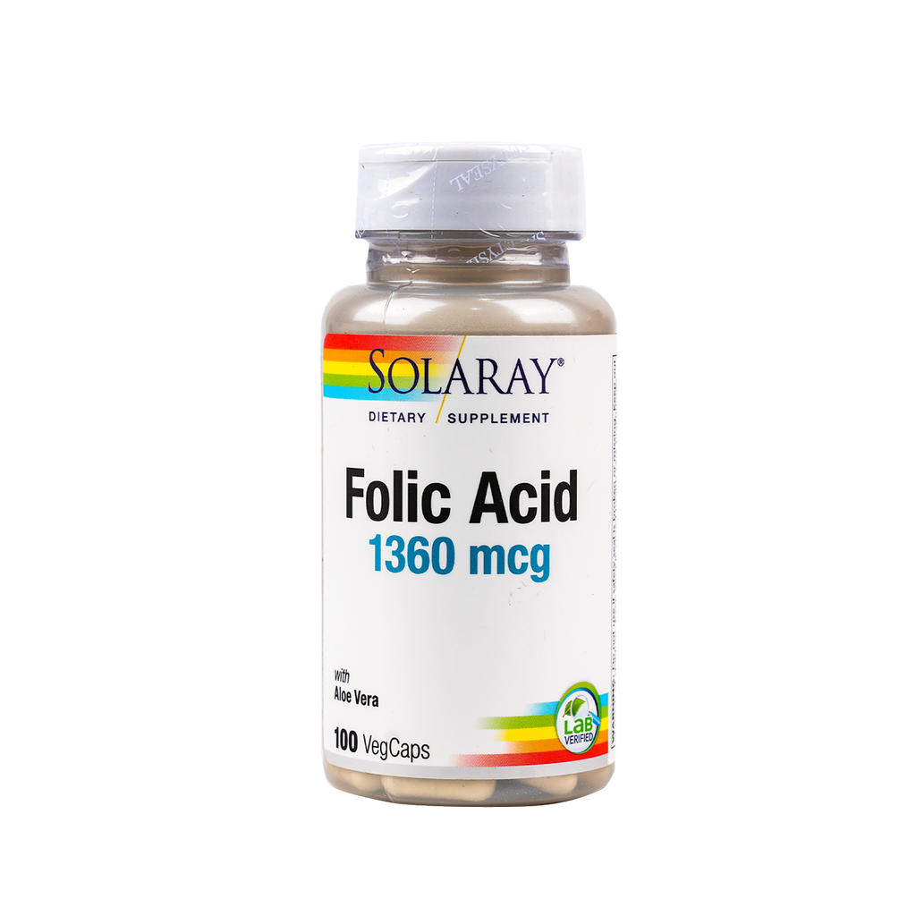 SOLARAY FOLIC ACID 1360MCG 100 VAG CAPS