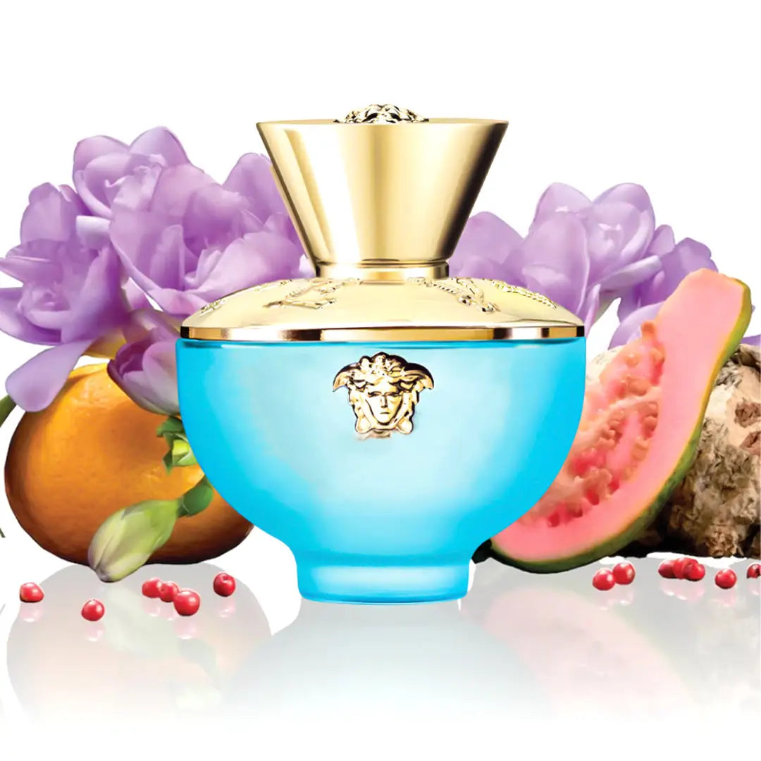 46868-Versace Pour Femme Dylan Turquoise EDT 100 ML +3