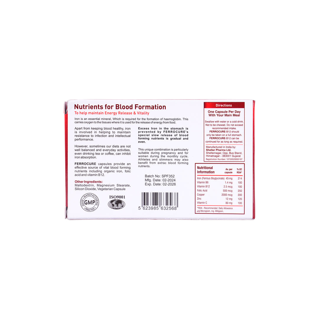 46885-Ferrocure Vitamin &amp; Mineral Complex 30 Capsules +3