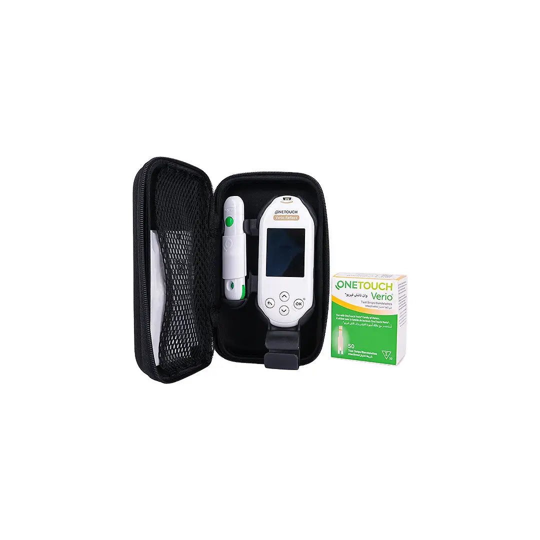 46887-One Touch Verio Reflect Glucometer+50 Strips +4