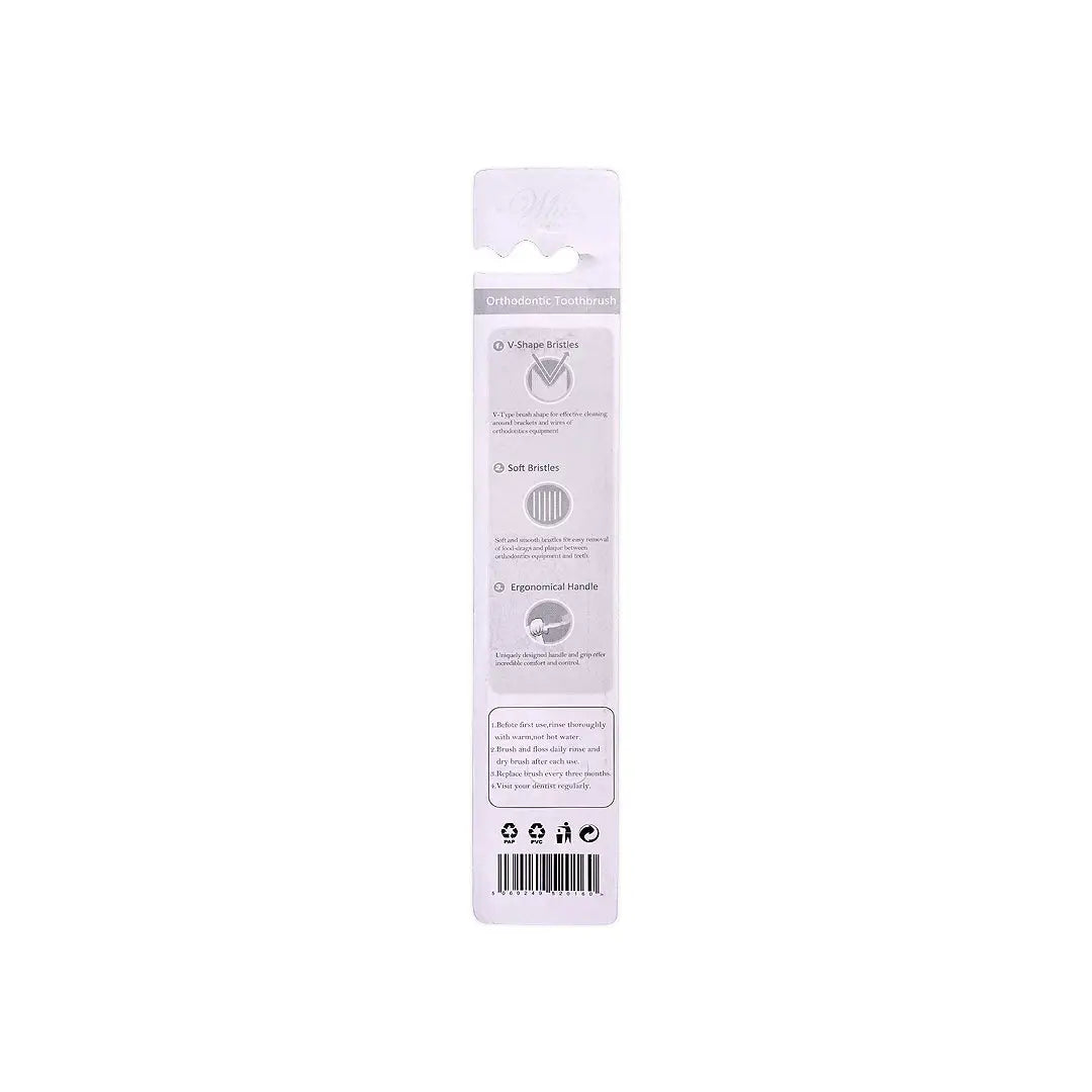 46903-White Enfresh Orthodontic Silver Toothbrush +1