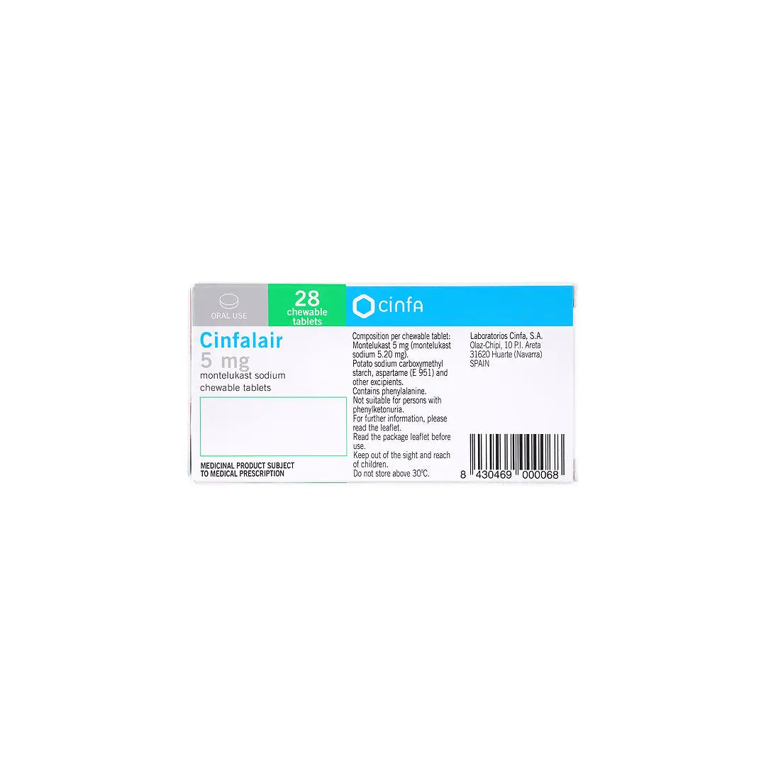 46911-CINFALAIR 5MG 28TAB +3