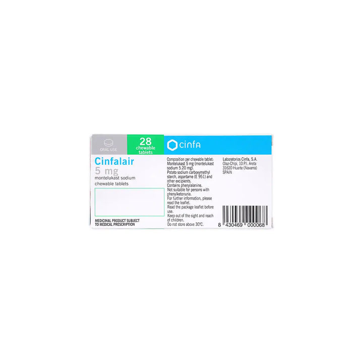 46911-CINFALAIR 5MG 28TAB +3