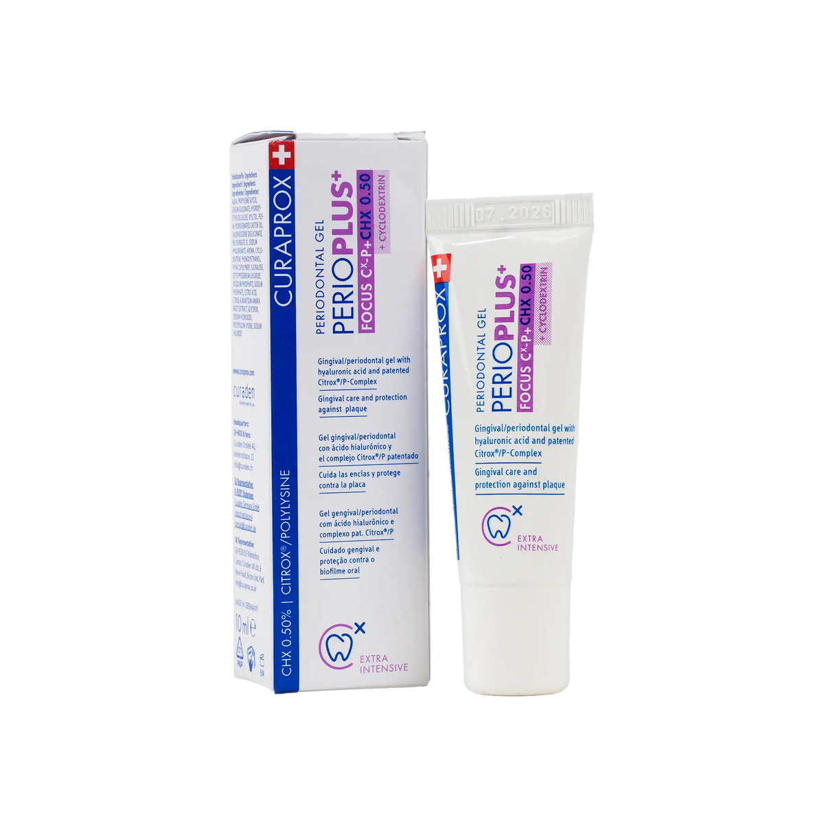 46956-Curaprox Perioplus Focus CHX 0.50 Gel 10ml