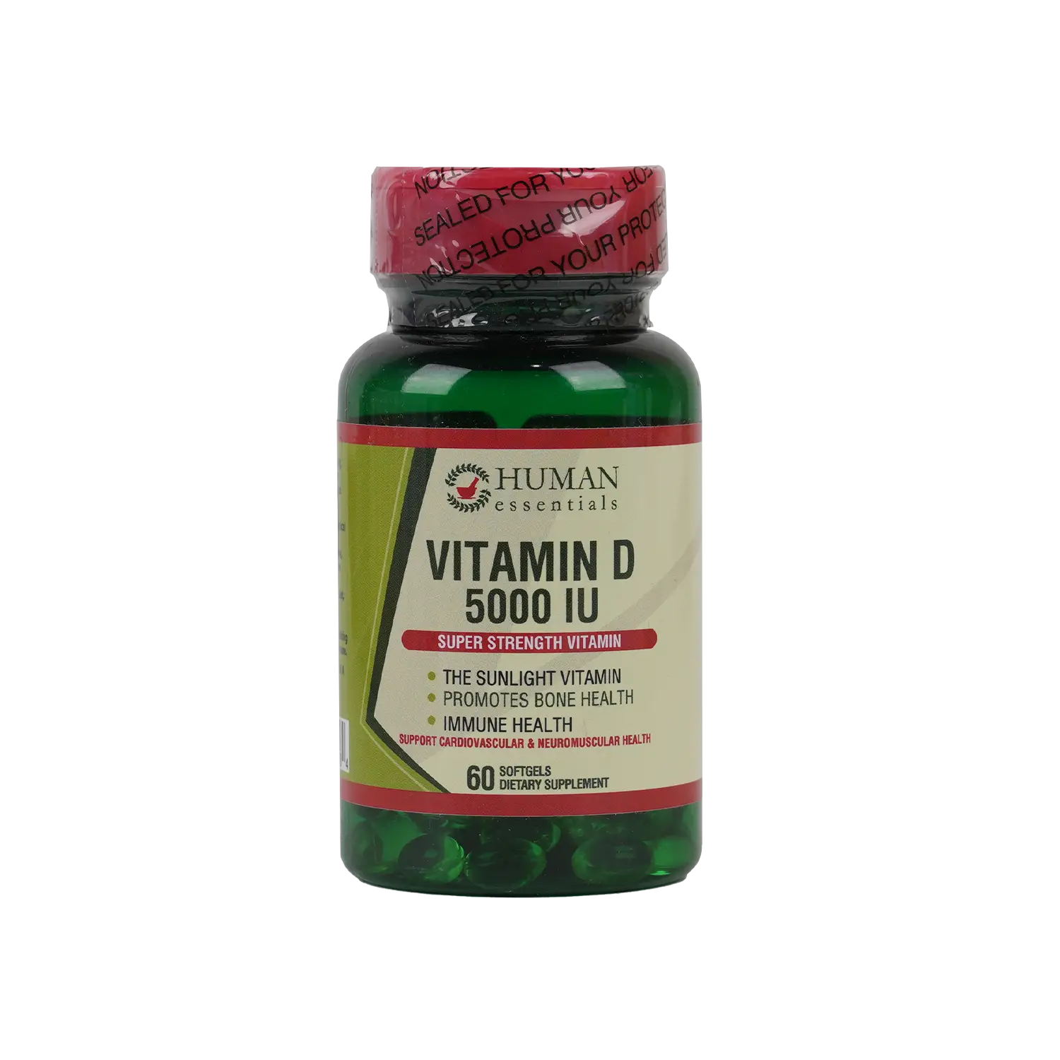 Human Vitamin-D 5000 Iu 60 Softgels