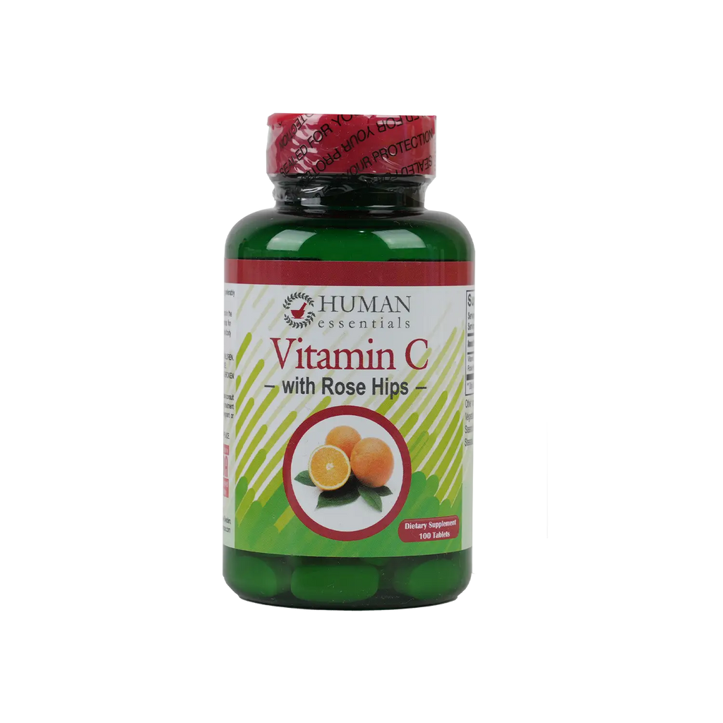 Human Vitamin-C With Rose Hips 100 Tablets