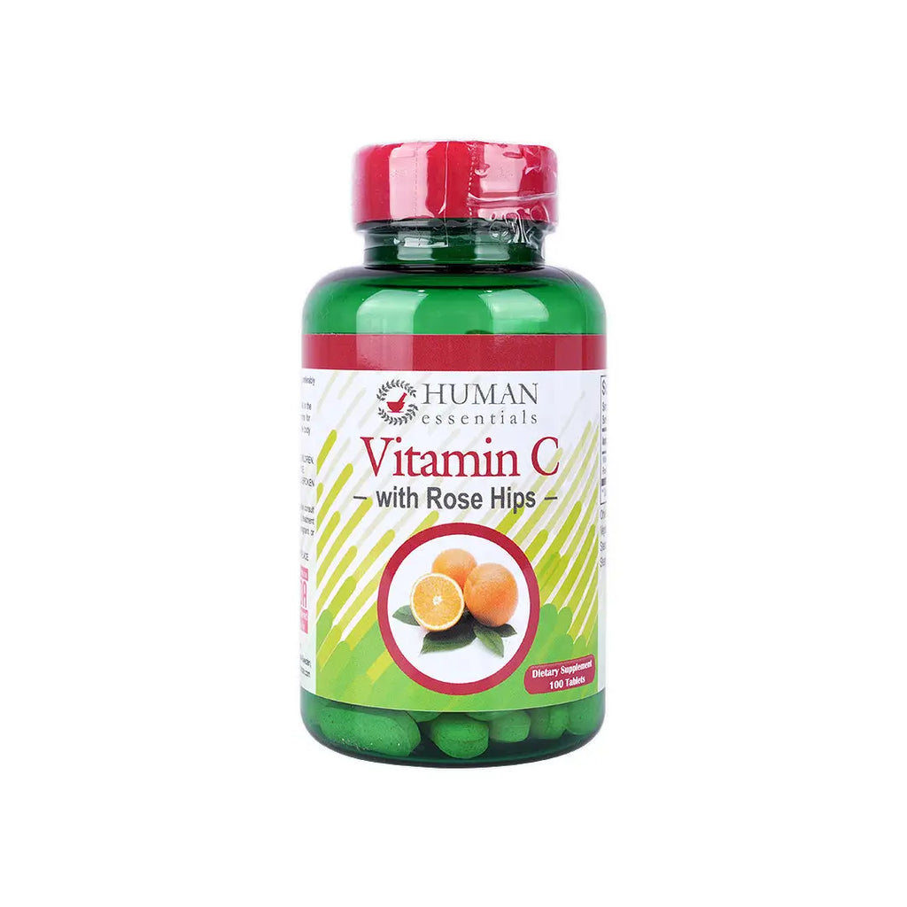 Human Vitamin-C With Rose Hips 100 Tablets