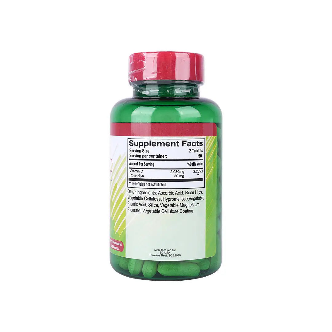 Human Vitamin-C With Rose Hips 100 Tablets+2