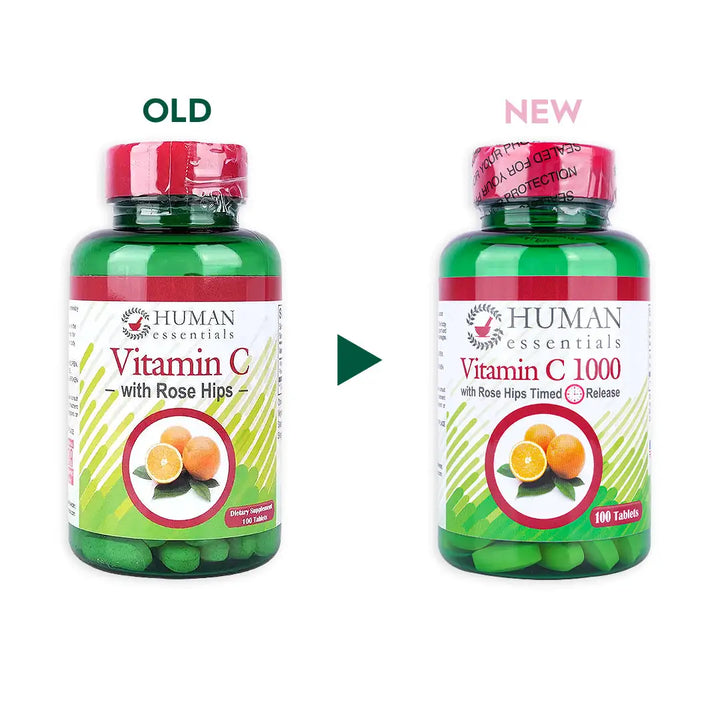 46992-Human Vitamin-C With Rose Hips 100  Tablets +4