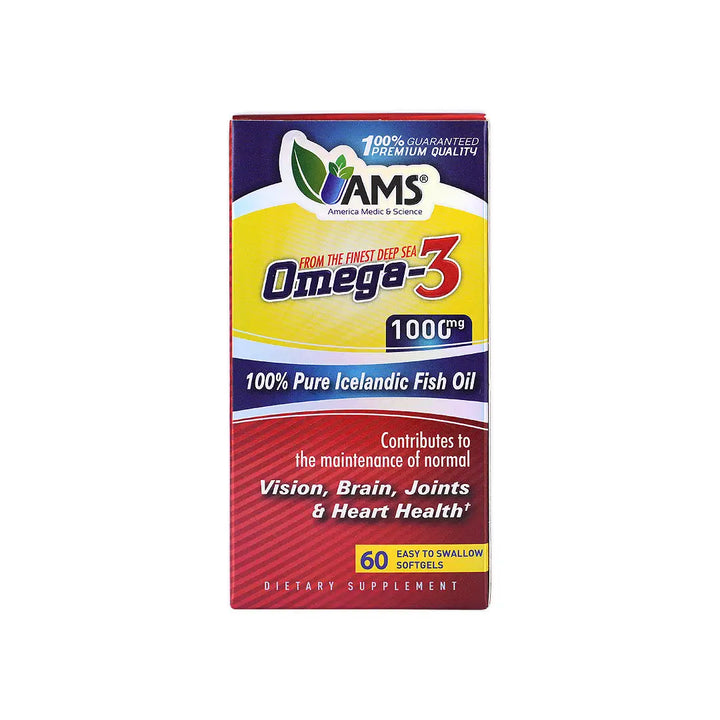 47012-AMS Omega-3 1000Mg 60 Soft Gels +2