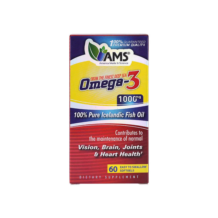 47012-AMS Omega-3 1000Mg 60 Soft Gels +7