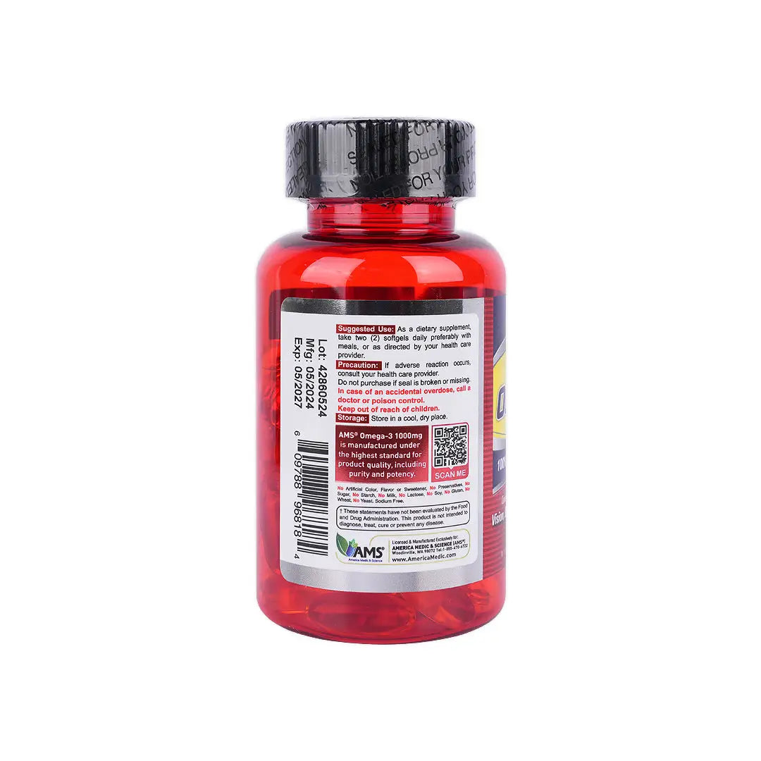 47012-AMS Omega-3 1000Mg 60 Soft Gels +3