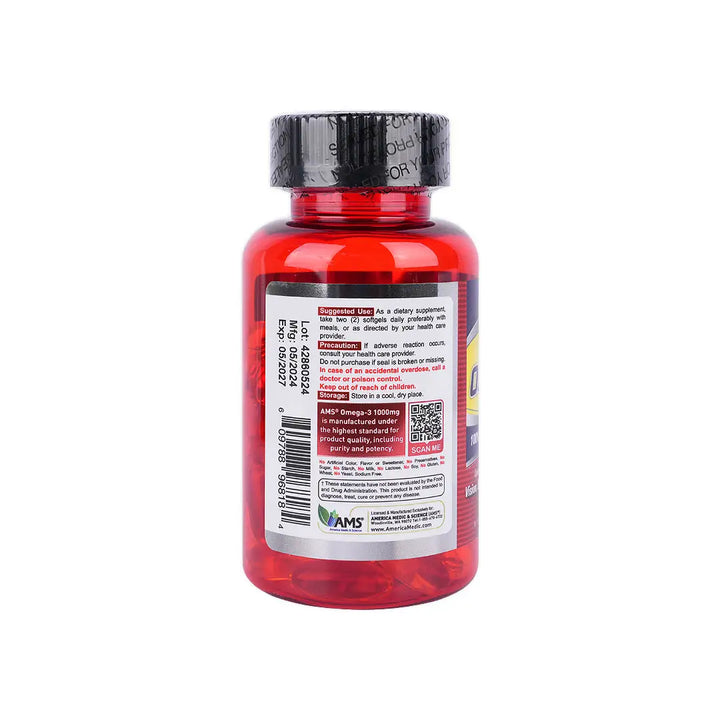 47012-AMS Omega-3 1000Mg 60 Soft Gels +3
