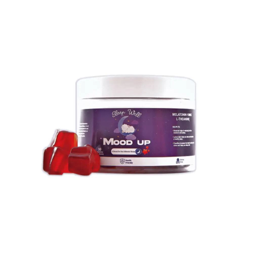 47013-Fit 4 Life Mood Up Strawberry Adult Gummy 30 Pcs +3