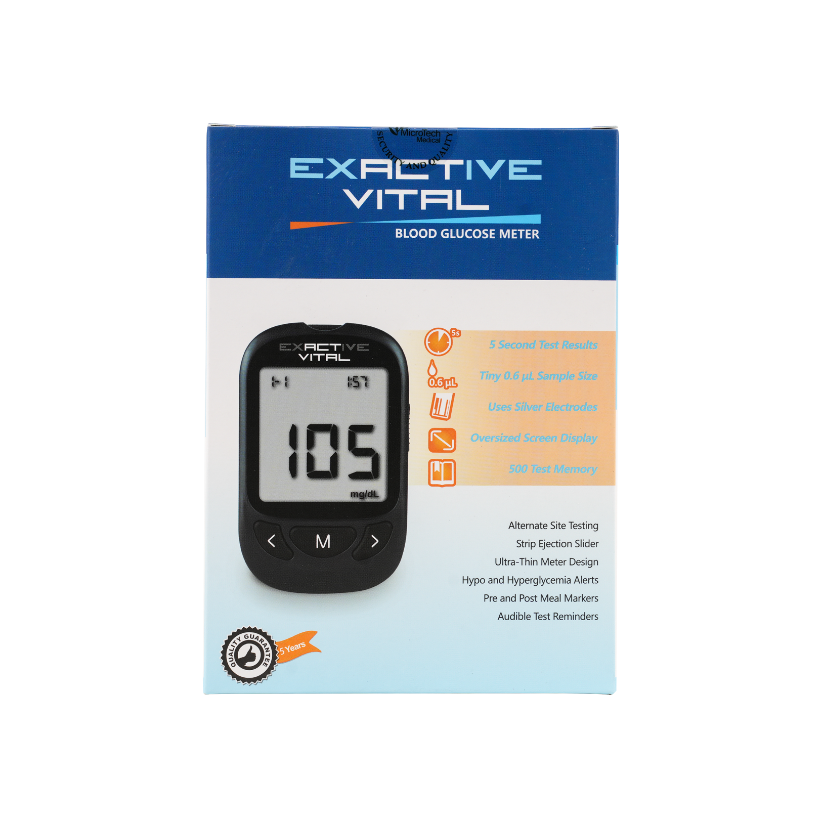 Exactive Vital Glucometer+25 Strips+25 Lancets(mmol/dL)