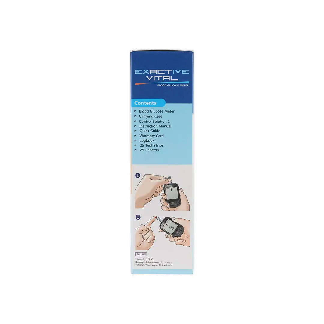 Exactive Vital Glucometer+25 Strips+25 Lancets(mmol/dL)