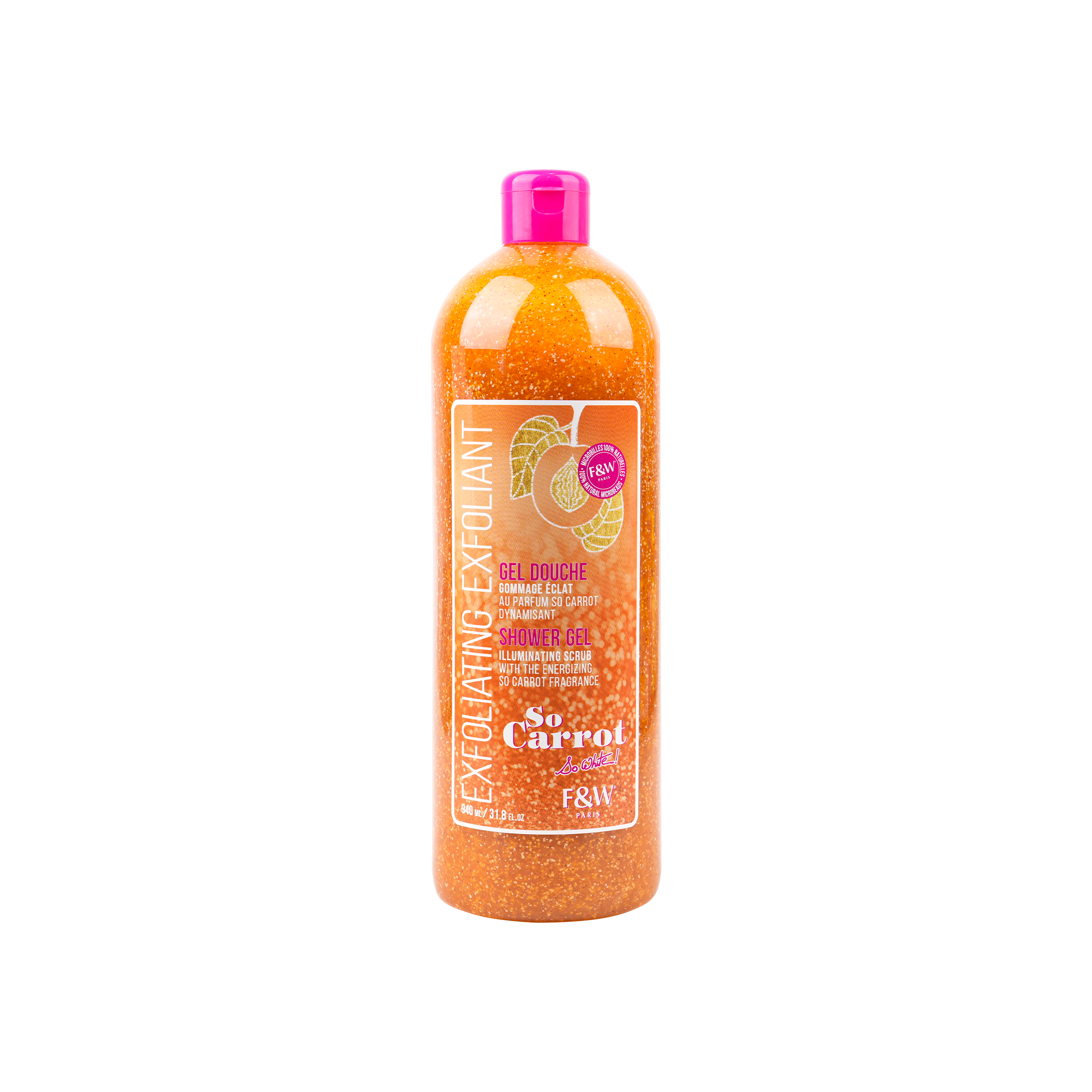 FAIR AND WHITE SO CARROT SHOWER GEL ILLUMINATING SCRUB 940ML