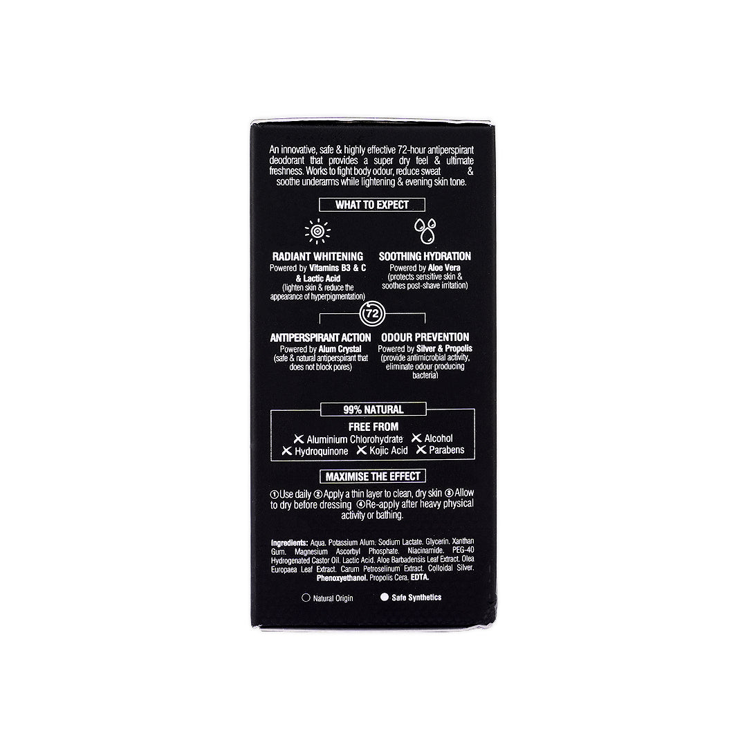 BEESLINE MEN WHITENING ROLL-ON DEO 72H FRAGRANCE FREE 50ML