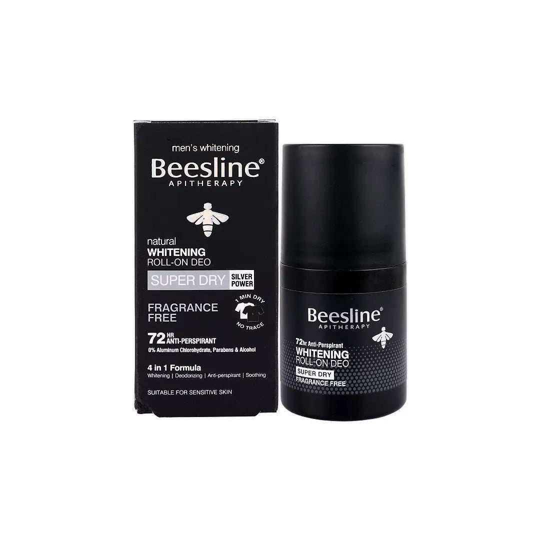 BEESLINE MEN WHITENING ROLL-ON DEO 72H FRAGRANCE FREE 50ML