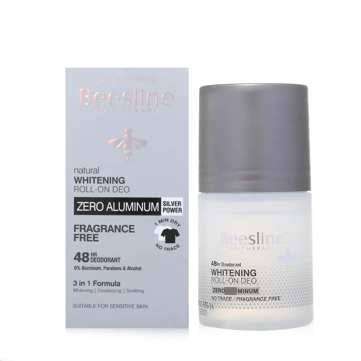 Beesline Men Whitening Roll-On Deo 48H Zero Aluminum 70Ml
