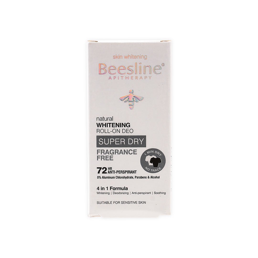 Beesline Whitening Roll-On Deo 72H Fragrance Free 50Ml