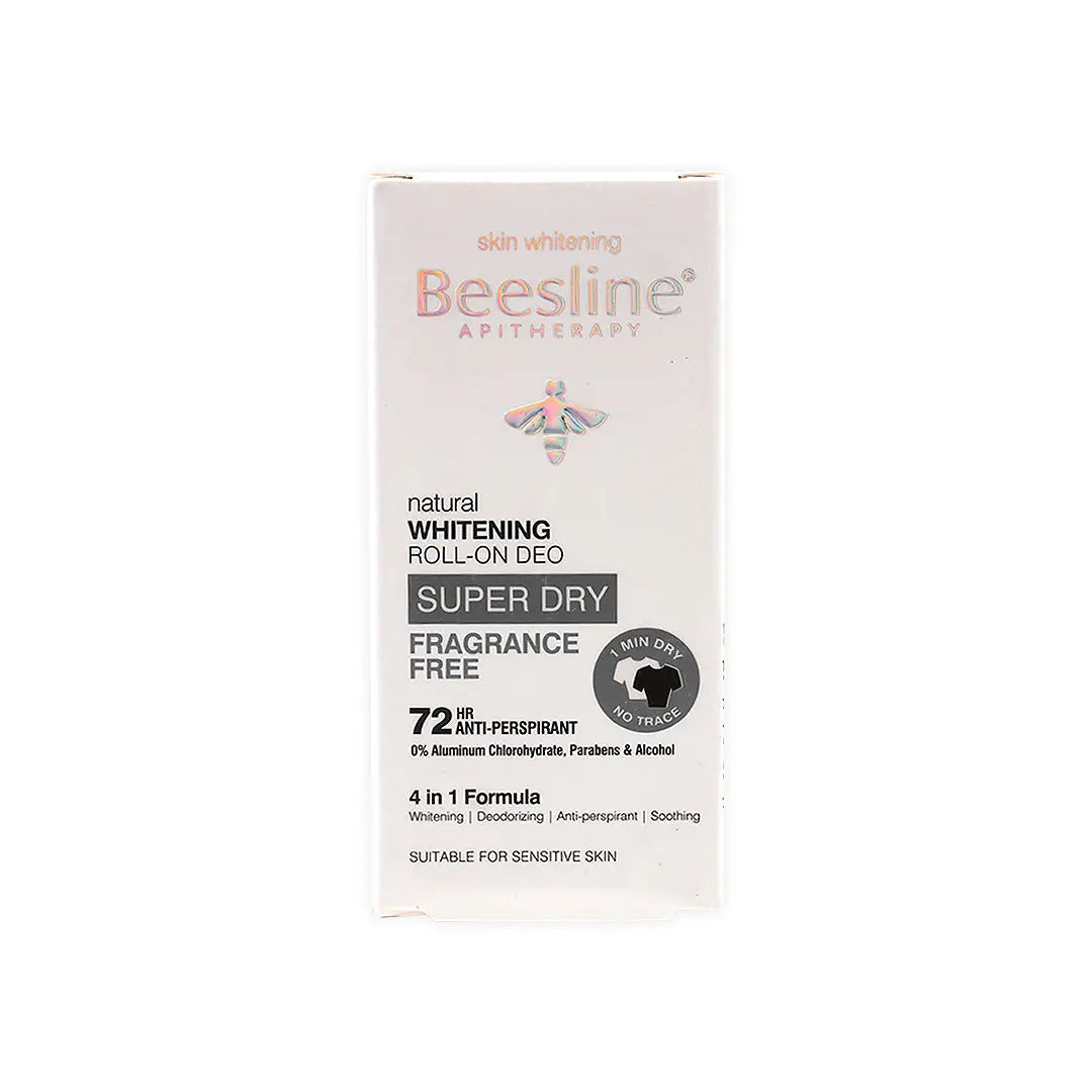 Beesline Whitening Roll-On Deo 72H Fragrance Free 50Ml