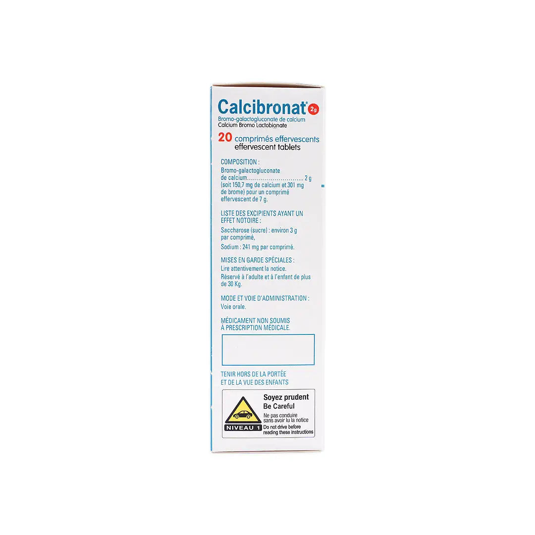 CALCIBRONAT 2G CALCIUM EFFERVESCENT 20 TABLETS