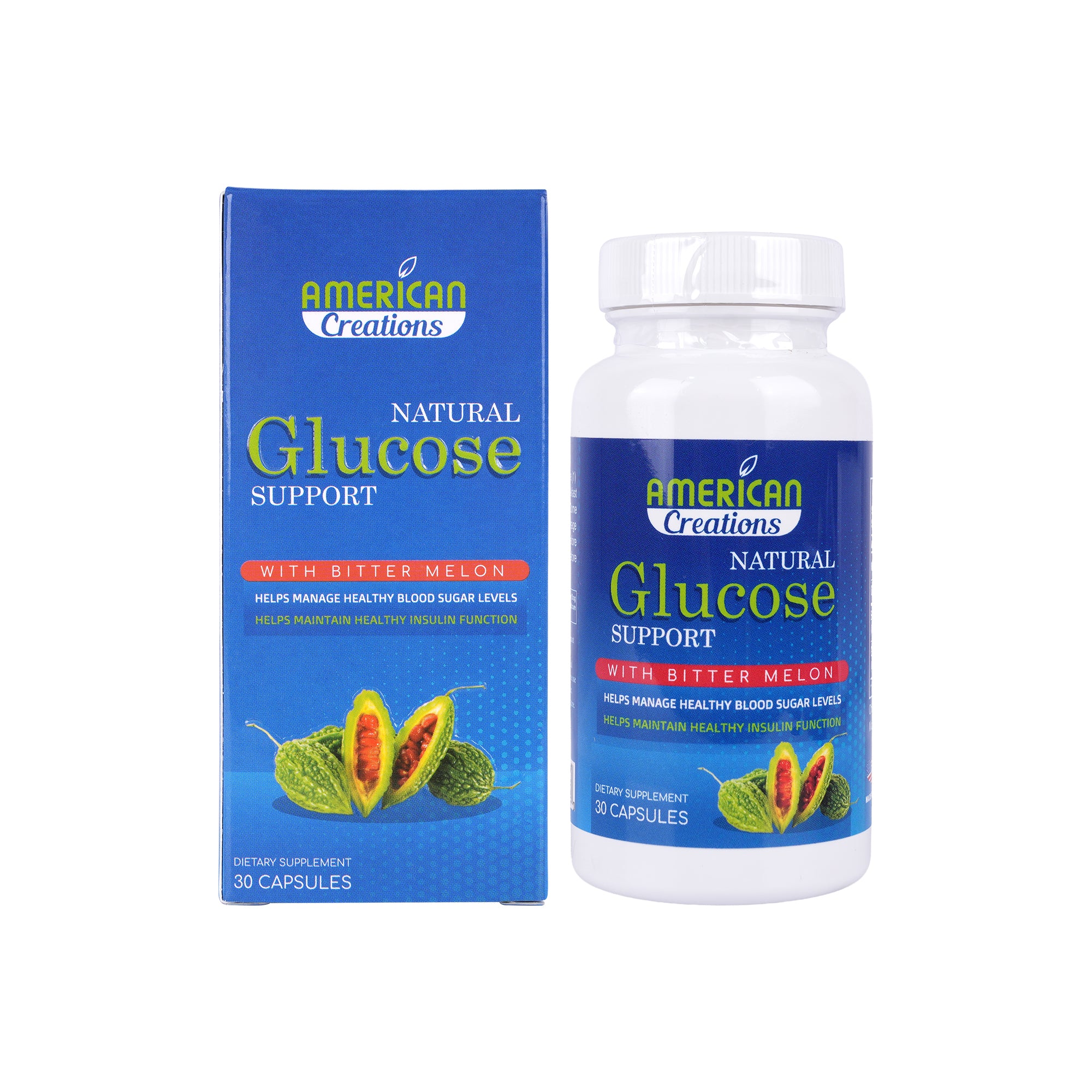 47090-American Natural Glucose 30 Capsules +2