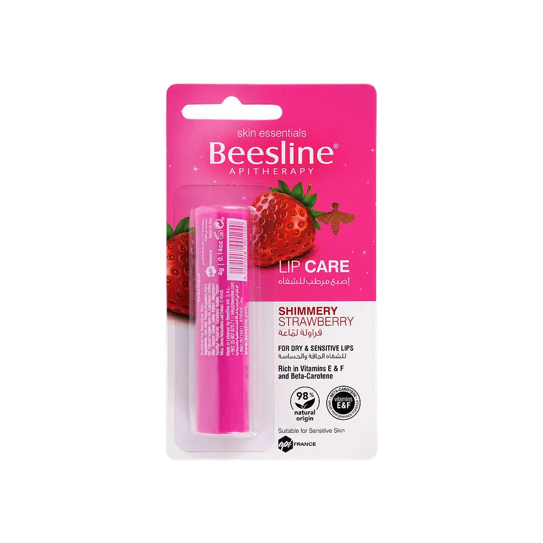47099-BEESLINE LIP CARE SHIMMERY STRAWBERRY 4GM