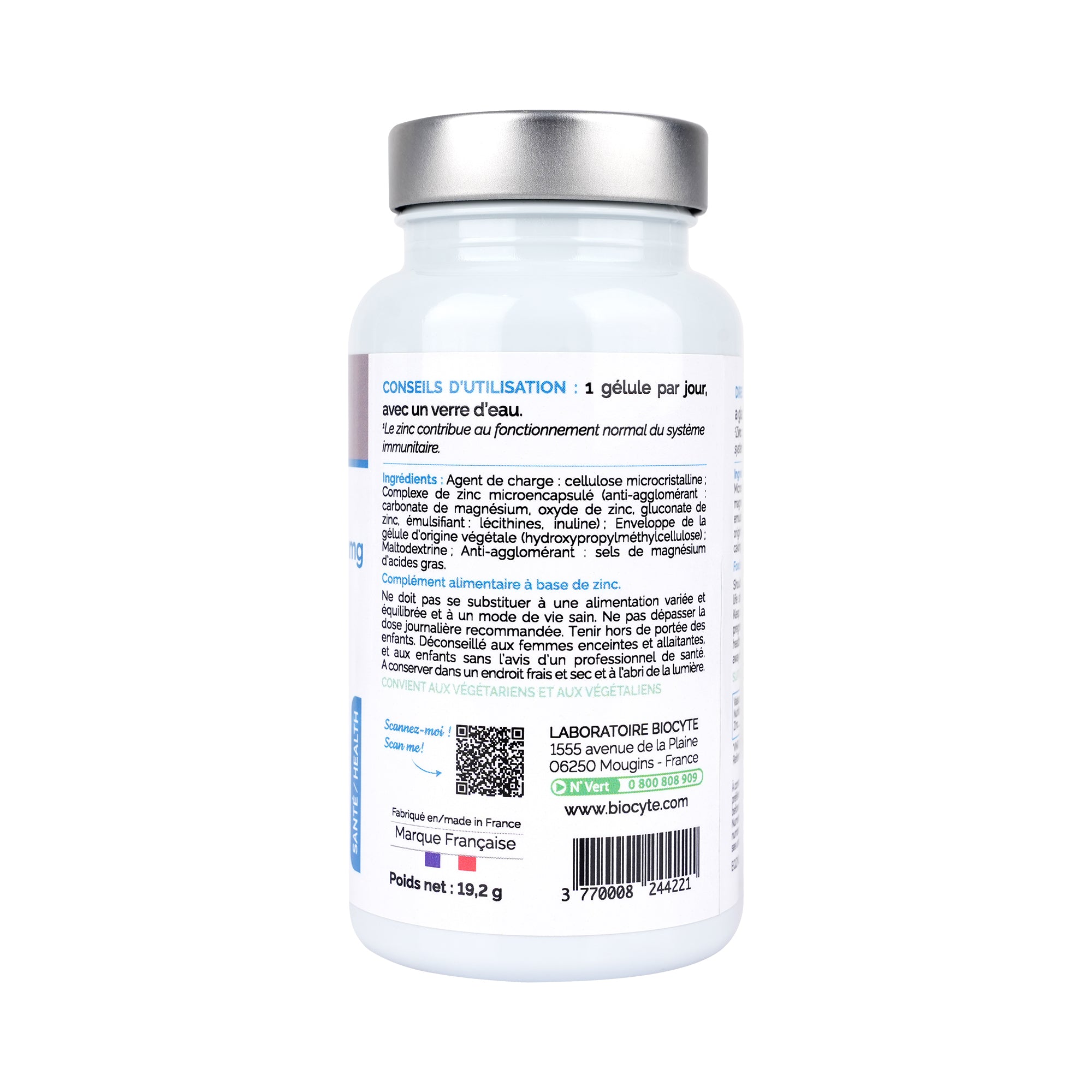 47107-Biocyte Zn Zinc Liposomal 60Capsules +2