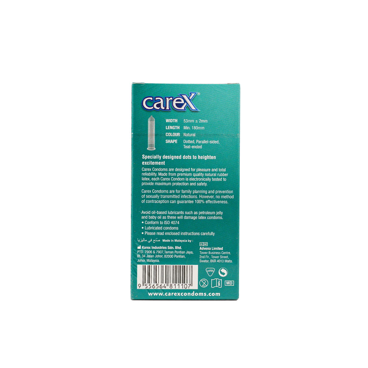 CAREX CONDOM DOTTED 12PCS