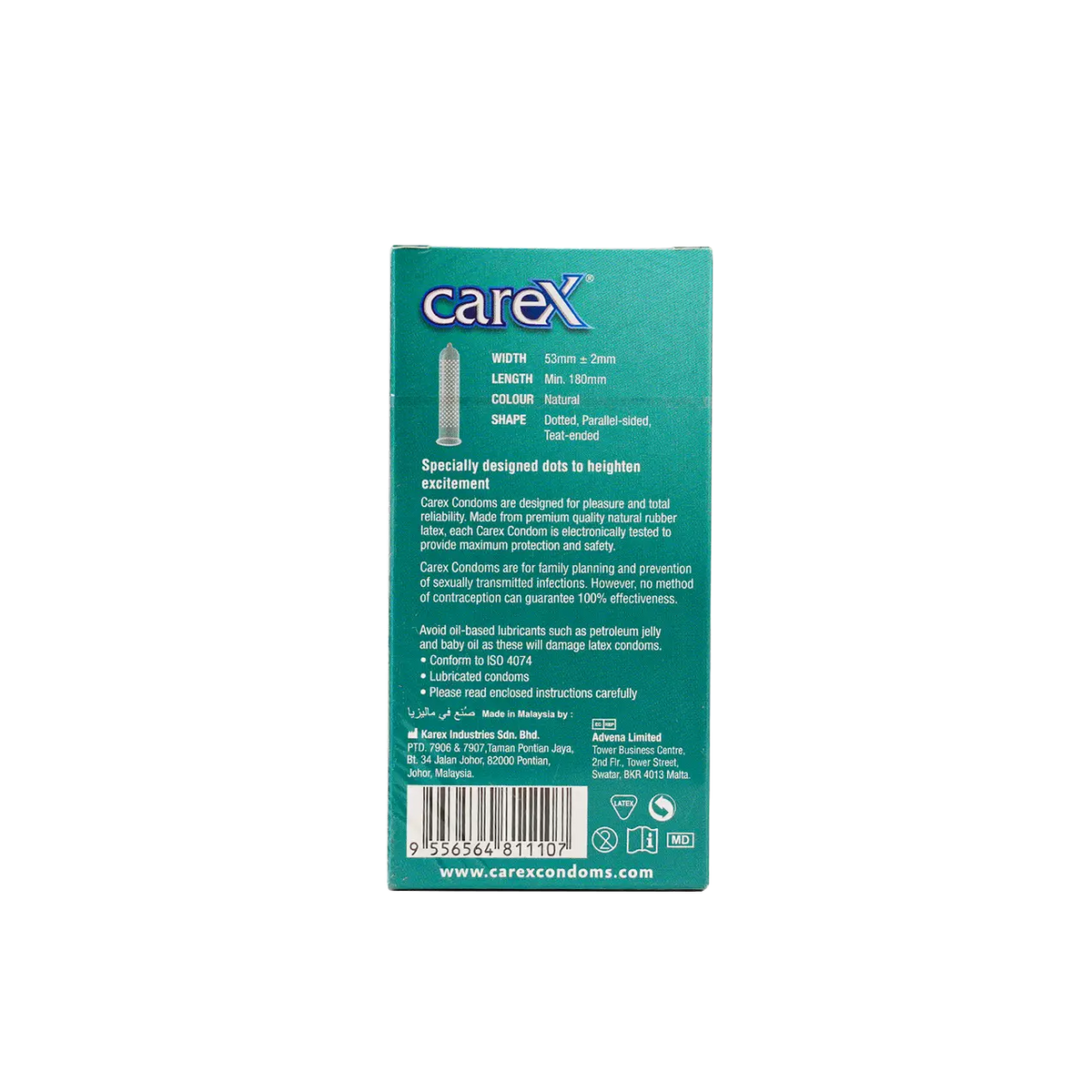 47140-Carex Dotted Condoms 12pcs +1