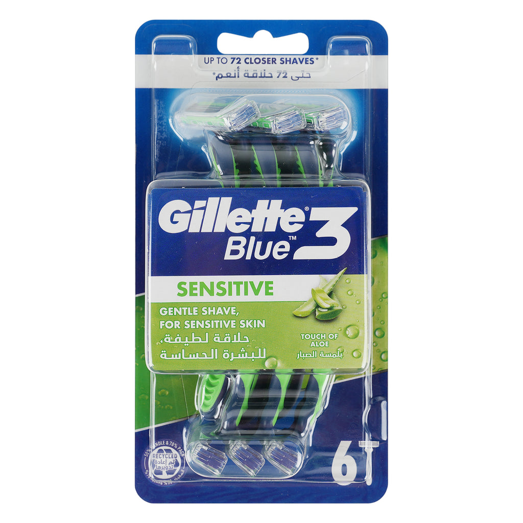 GILLETTE BLUE3 SENSITIVE 6CT