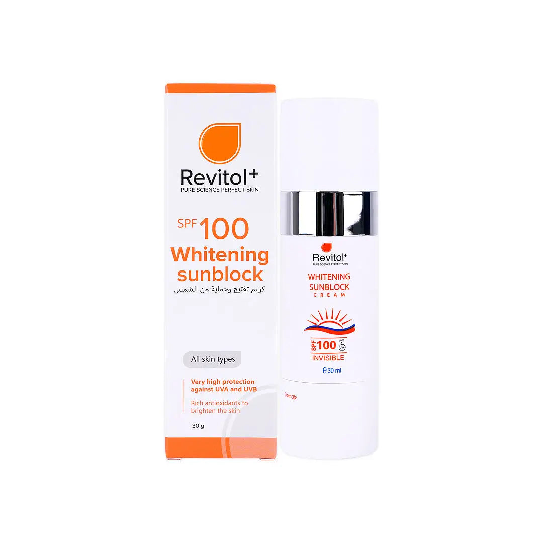 Revitol+ Sun Block SPF100 Whitening Invisible Cr 30Ml