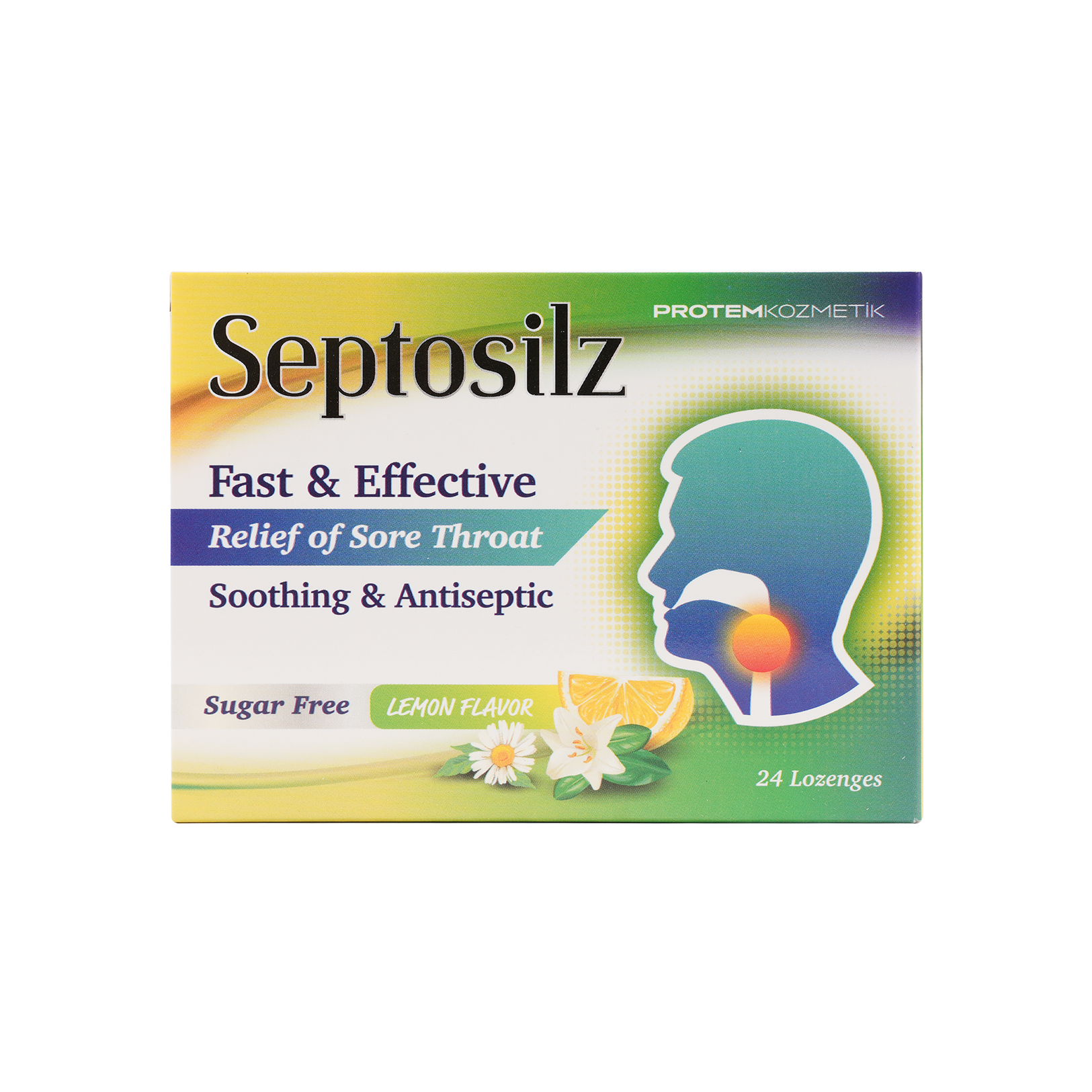 SEPTOSILZ LEMON SUGAR FREE 24LOZ