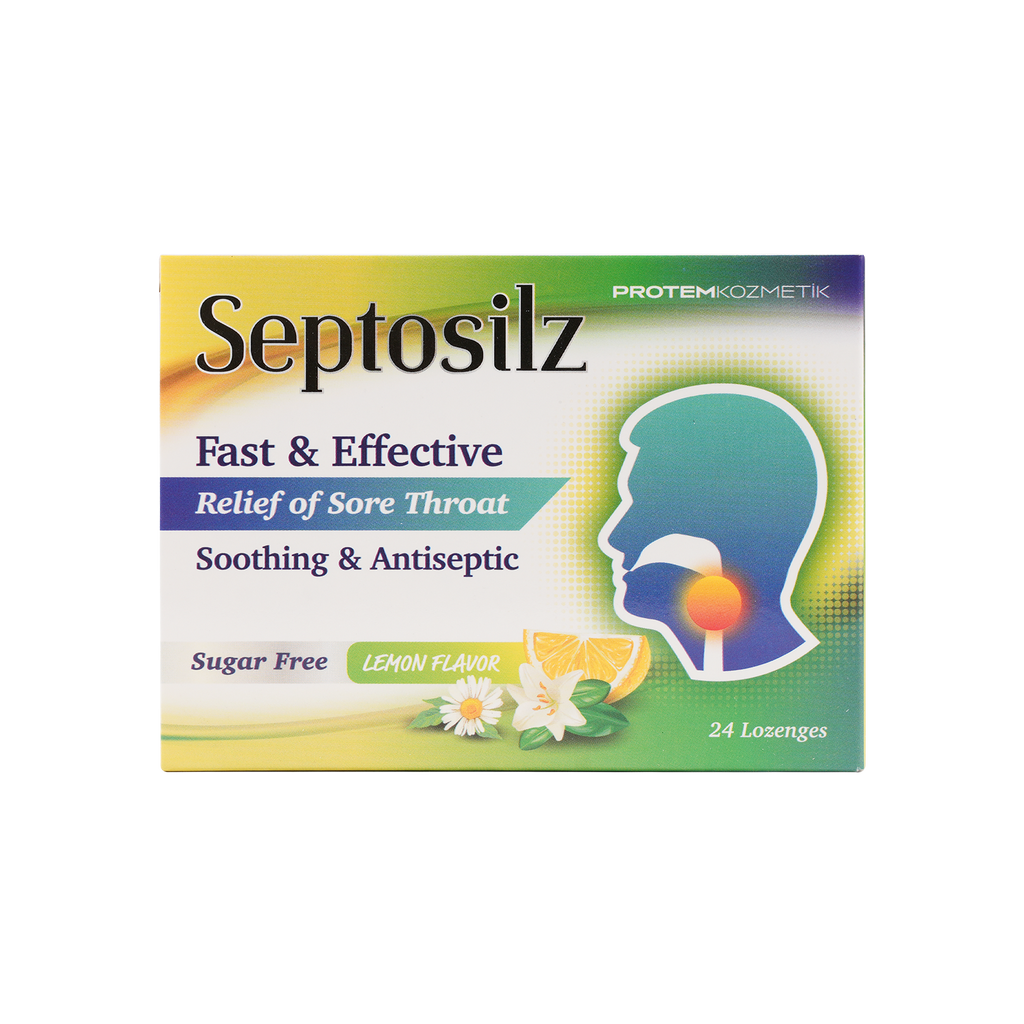 SEPTOSILZ LEMON SUGAR FREE 24LOZ