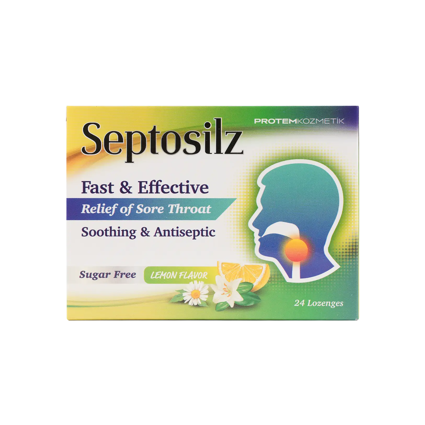 SEPTOSILZ LEMON SUGAR FREE 24LOZ